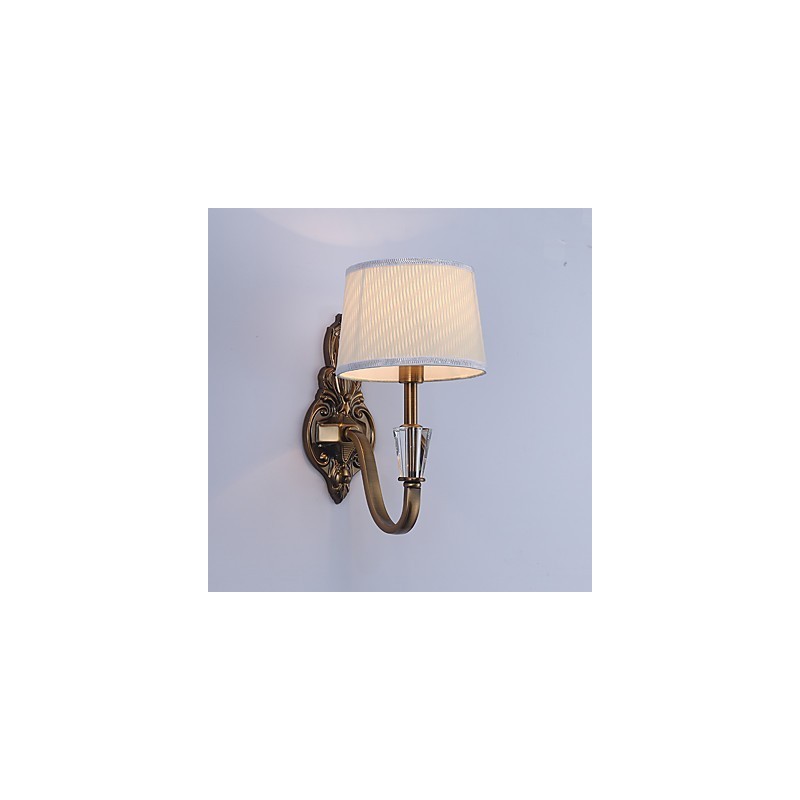 Applique da parete classica elettroplaccata con protezione occhi E14 40 W