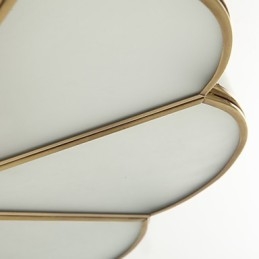 Plafoniera a filo rustica classica in ottone, 5 luci E26/E27, 45 cm