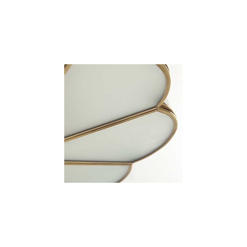 Plafoniera a filo rustica classica in ottone, 5 luci E26/E27, 45 cm