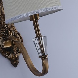 Applique da parete classica elettroplaccata con protezione occhi E14 40 W