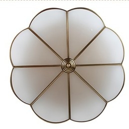 Plafoniera a filo rustica classica in ottone, 5 luci E26/E27, 45 cm