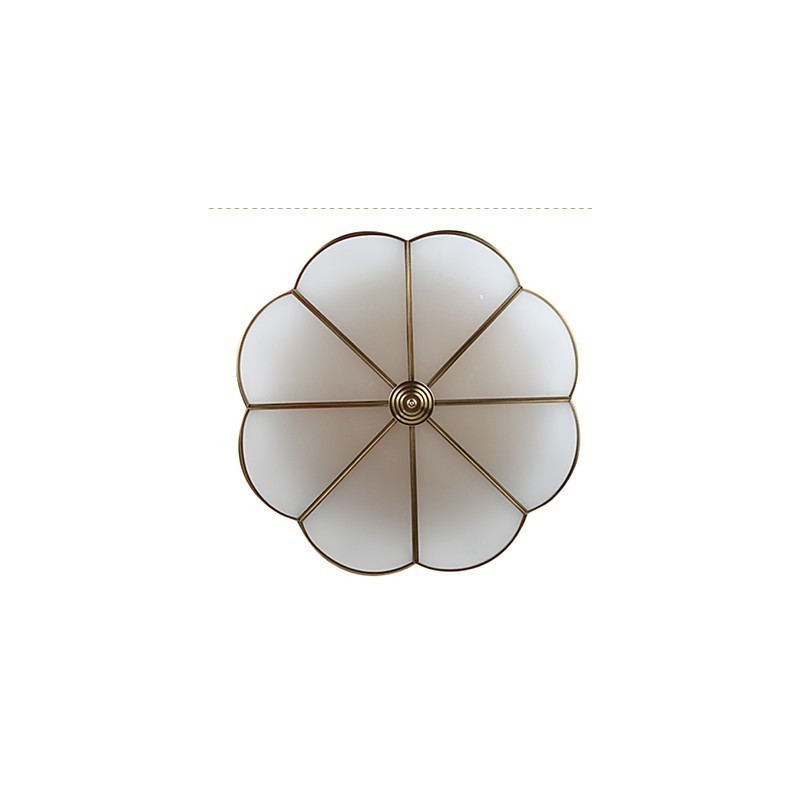 Plafoniera a filo rustica classica in ottone, 5 luci E26/E27, 45 cm