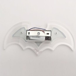 Applique da parete LED in acrilico a forma di pipistrello, 30,5 cm, luce ambiente, touch