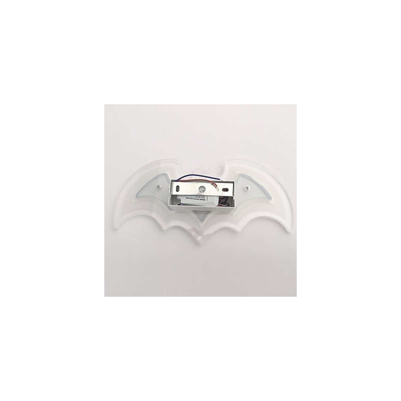 Applique da parete LED in acrilico a forma di pipistrello, 30,5 cm, luce ambiente, touch