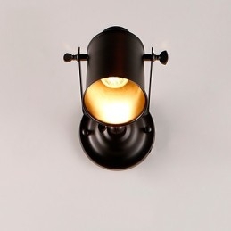 Applique da parete vintage in metallo nero E26/E27 60 W 8,5 x 17 cm