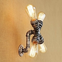 Applique da parete country retrò con braccio oscillante e finitura dipinta