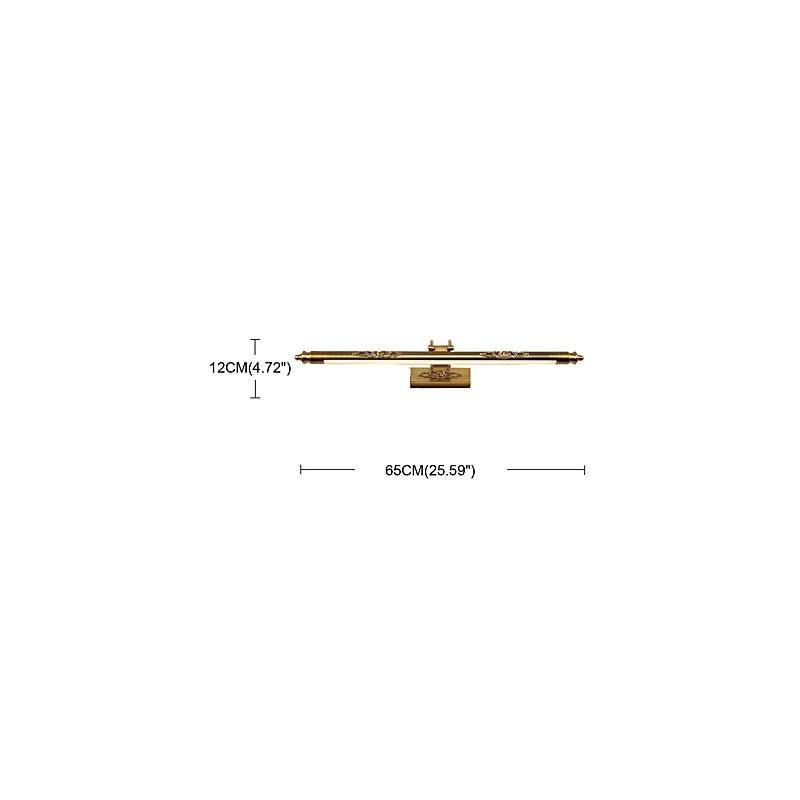 Specchio frontale da bagno moderno contemporaneo country galvanizzato 65x22x10 cm 20 LED 12 W