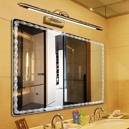 Specchio frontale da bagno moderno contemporaneo country galvanizzato 65x22x10 cm 20 LED 12 W