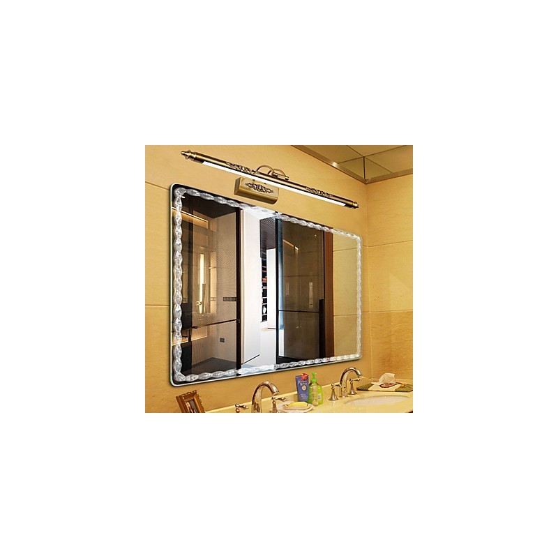 Specchio frontale da bagno moderno contemporaneo country galvanizzato 65x22x10 cm 20 LED 12 W