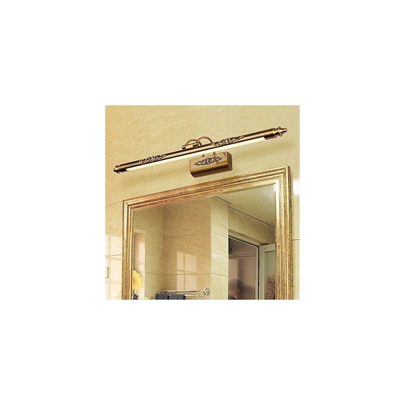 Specchio frontale da bagno moderno contemporaneo country galvanizzato 65x22x10 cm 20 LED 12 W