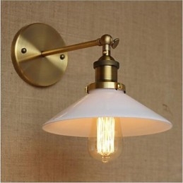 Applique da parete mini stile moderno contemporaneo country retrò finitura ottone antico