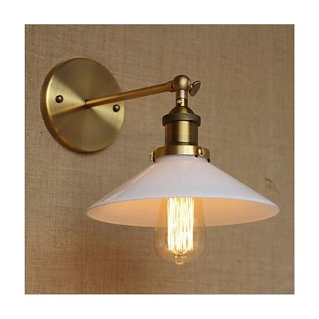 Applique da parete mini stile moderno contemporaneo country retrò finitura ottone antico