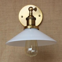 Applique da parete mini stile moderno contemporaneo country retrò finitura ottone antico