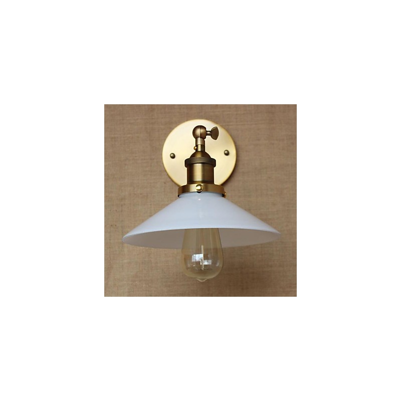 Applique da parete mini stile moderno contemporaneo country retrò finitura ottone antico