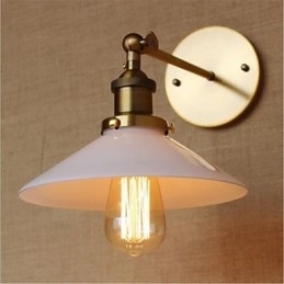 Applique da parete mini stile moderno contemporaneo country retrò finitura ottone antico