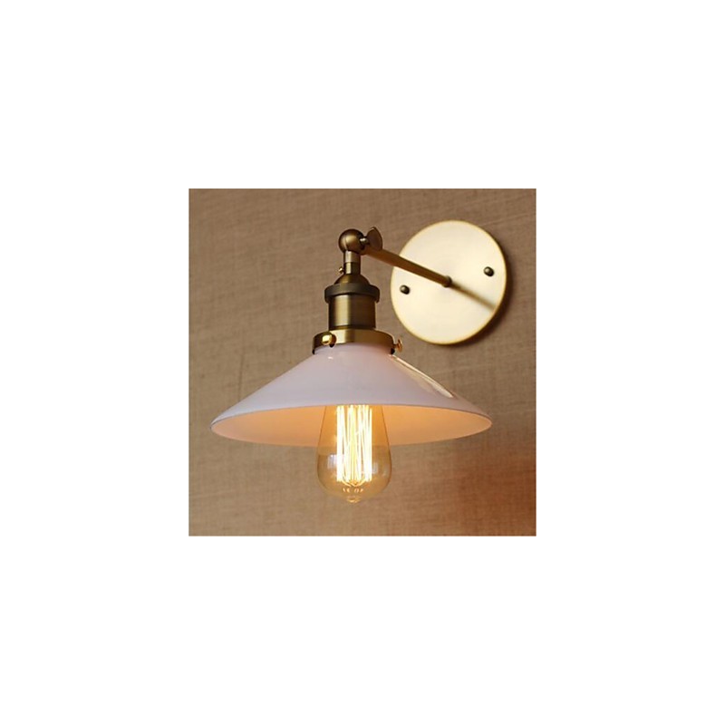 Applique da parete mini stile moderno contemporaneo country retrò finitura ottone antico