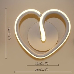 Applique da parete moderna minimalista LED 12 W con lampadina inclusa