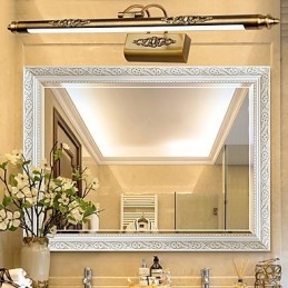 Specchio frontale bagno moderno contemporaneo finitura galvanizzata luce LED integrata 85 cm