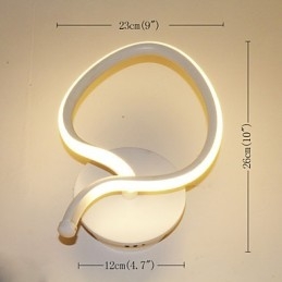 Applique da parete moderna minimalista in alluminio LED integrato 12 W