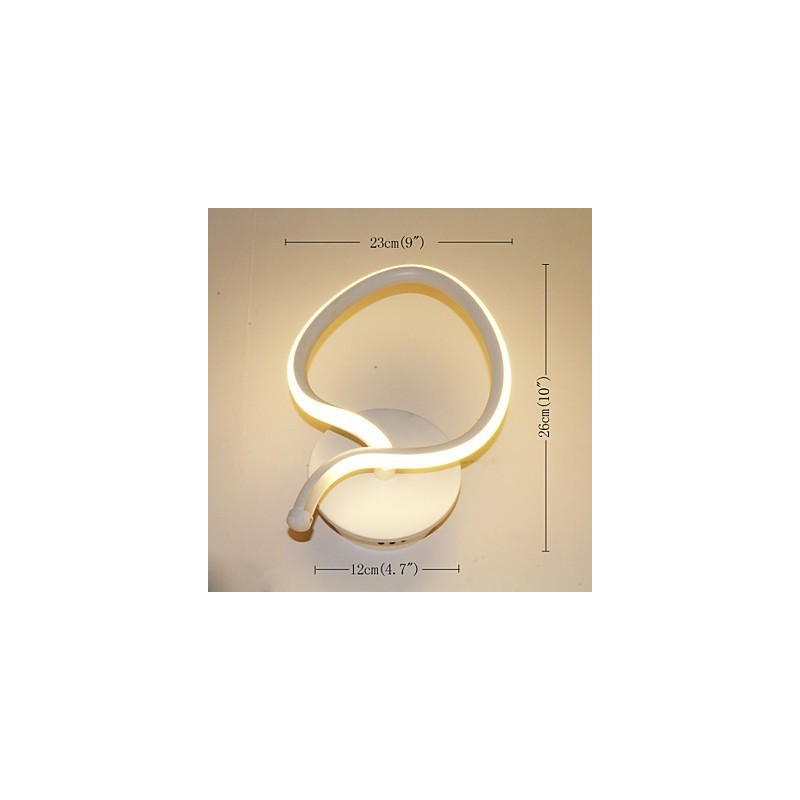 Applique da parete moderna minimalista in alluminio LED integrato 12 W
