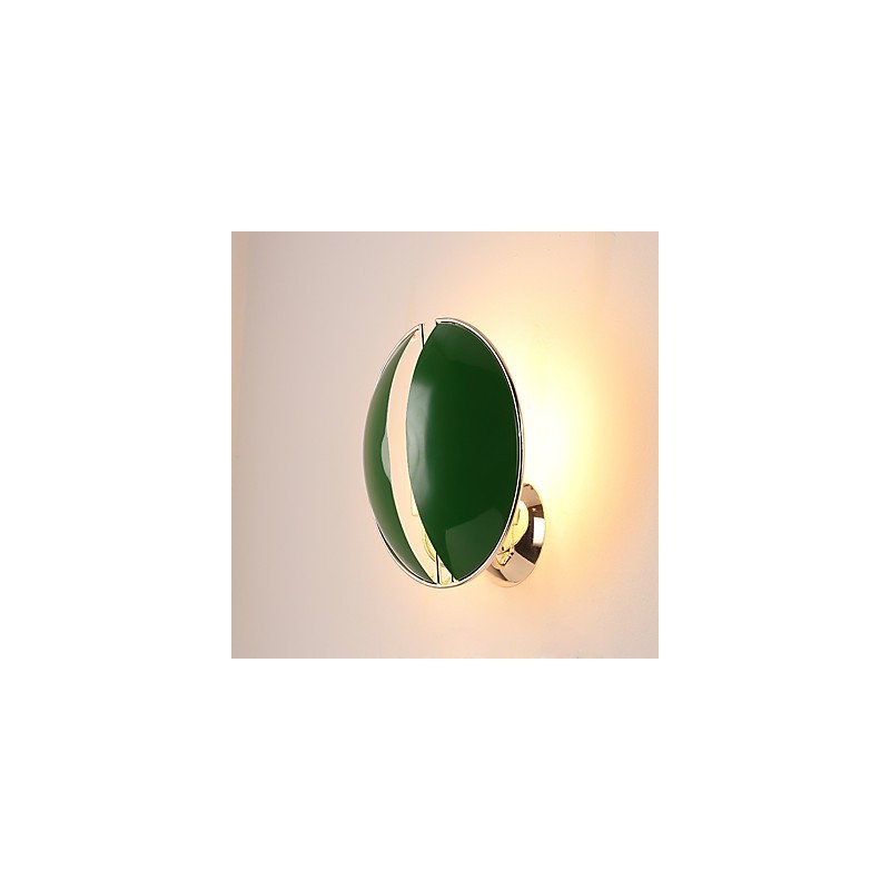 Applique da parete mini vintage contemporanea con luce verso l'alto, metallo, 2 lampadine E12/E14