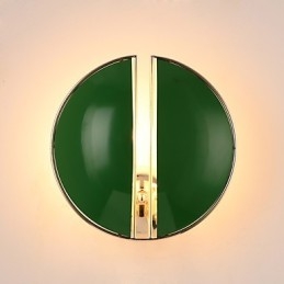 Applique da parete mini vintage contemporanea con luce verso l'alto, metallo, 2 lampadine E12/E14