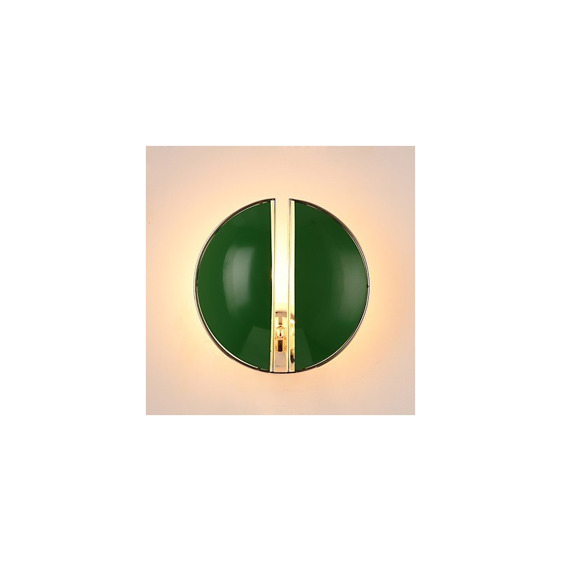 Applique da parete mini vintage contemporanea con luce verso l'alto, metallo, 2 lampadine E12/E14