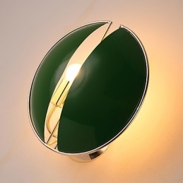 Applique da parete mini vintage contemporanea con luce verso l'alto, metallo, 2 lampadine E12/E14