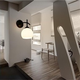 Applique da parete LED moderna country, mini, luce ambientale, vetro dipinto