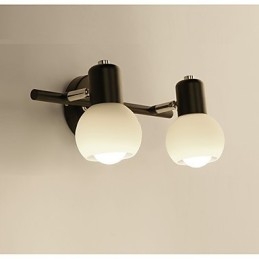 Applique da parete mini moderna contemporanea country rustica/lodge dipinta in metallo e vetro