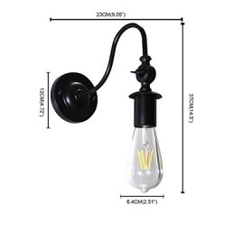 Applique da parete Light Buzz Wall in ferro nero