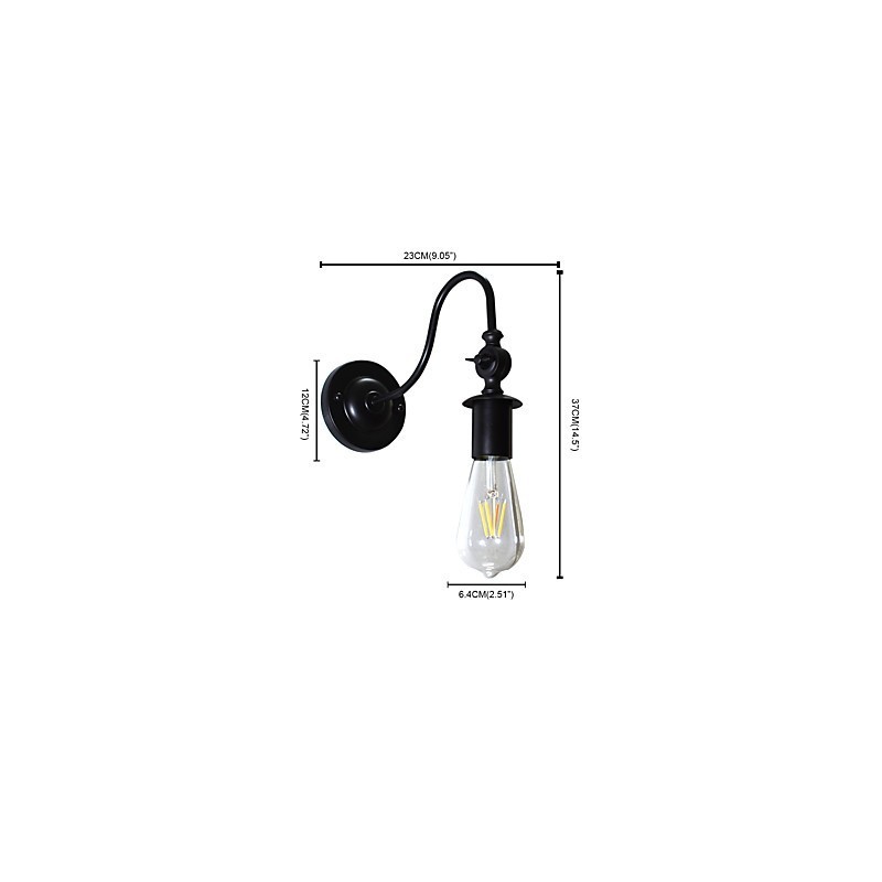 Applique da parete Light Buzz Wall in ferro nero