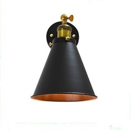 Applique da parete in ferro verniciato Light Buzz nera E27 4W