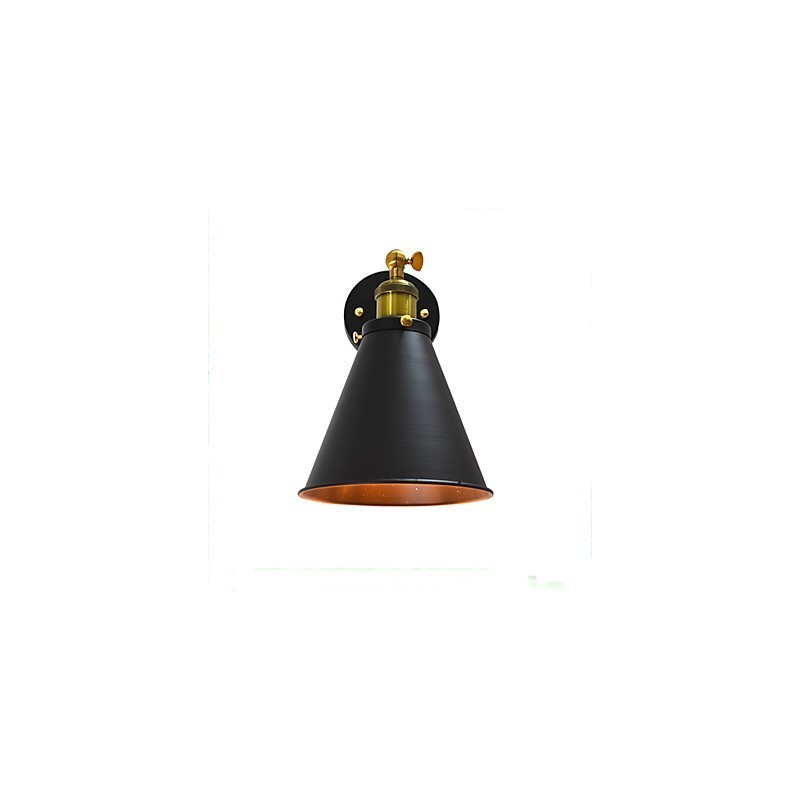 Applique da parete in ferro verniciato Light Buzz nera E27 4W