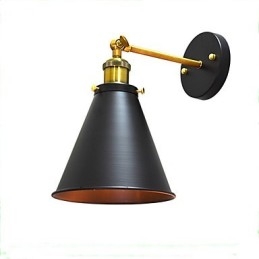 Applique da parete in ferro verniciato Light Buzz nera E27 4W