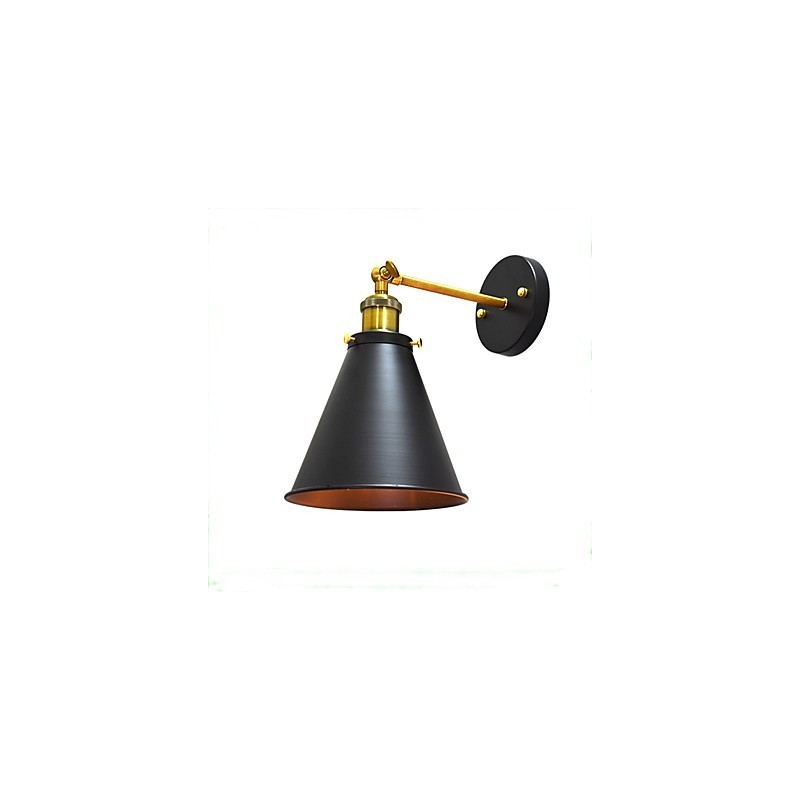 Applique da parete in ferro verniciato Light Buzz nera E27 4W