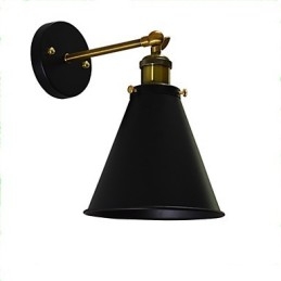 Applique da parete in ferro verniciato Light Buzz nera E27 4W