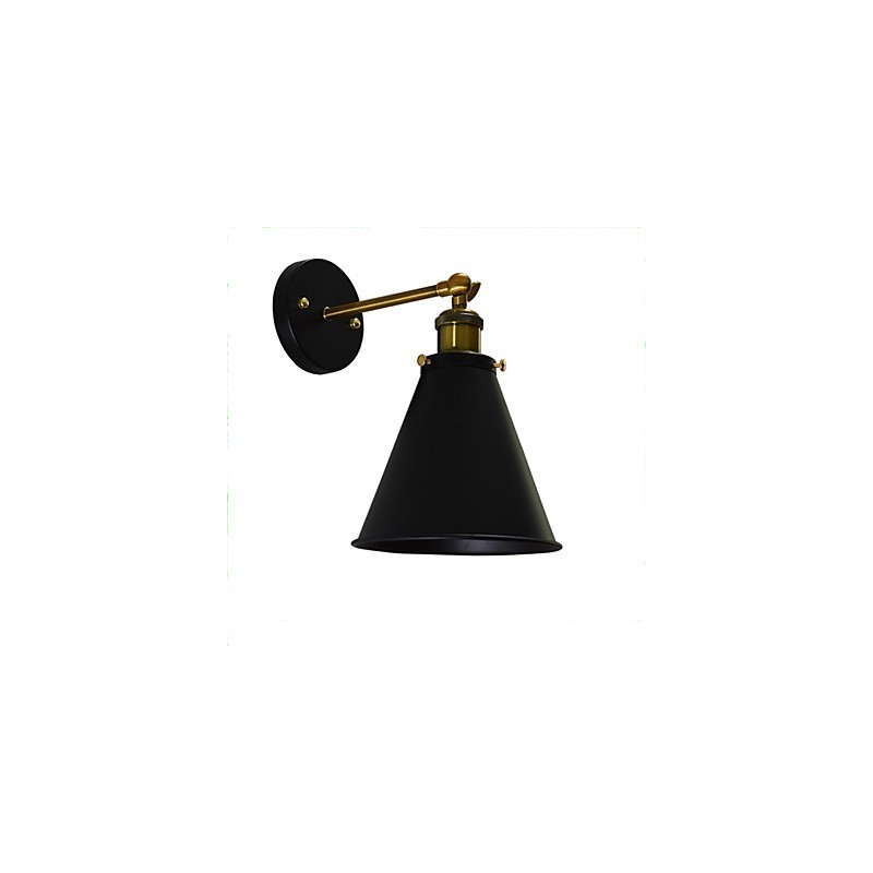 Applique da parete in ferro verniciato Light Buzz nera E27 4W