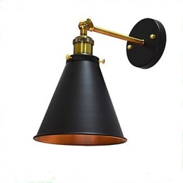 Applique da parete in ferro verniciato Light Buzz nera E27 4W