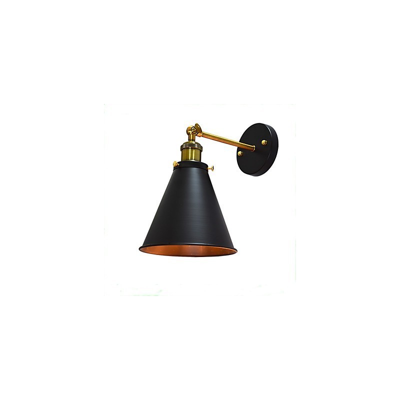 Applique da parete in ferro verniciato Light Buzz nera E27 4W