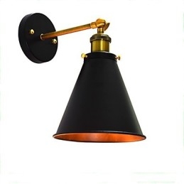 Applique da parete in ferro verniciato Light Buzz nera E27 4W