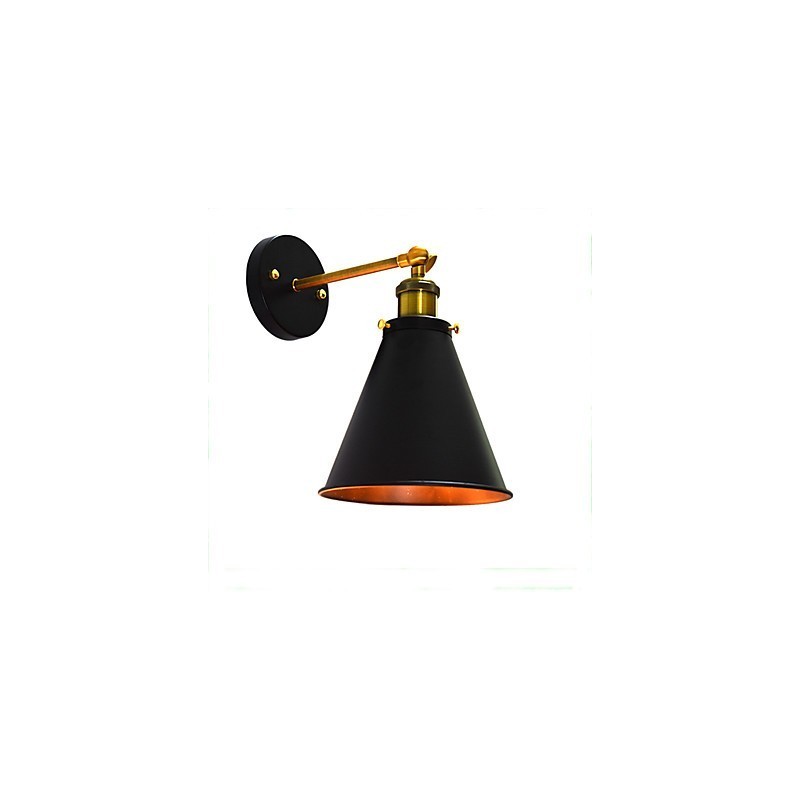 Applique da parete in ferro verniciato Light Buzz nera E27 4W