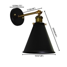 Applique da parete in ferro verniciato Light Buzz nera E27 4W