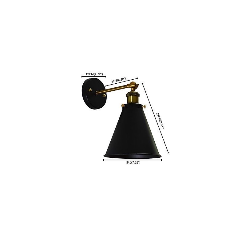 Applique da parete in ferro verniciato Light Buzz nera E27 4W