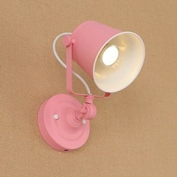 Applique da parete country retrò regolabile con braccio oscillante e protezione occhi, 5 W