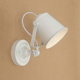 Applique da parete country retrò regolabile con braccio oscillante e protezione occhi, 5 W