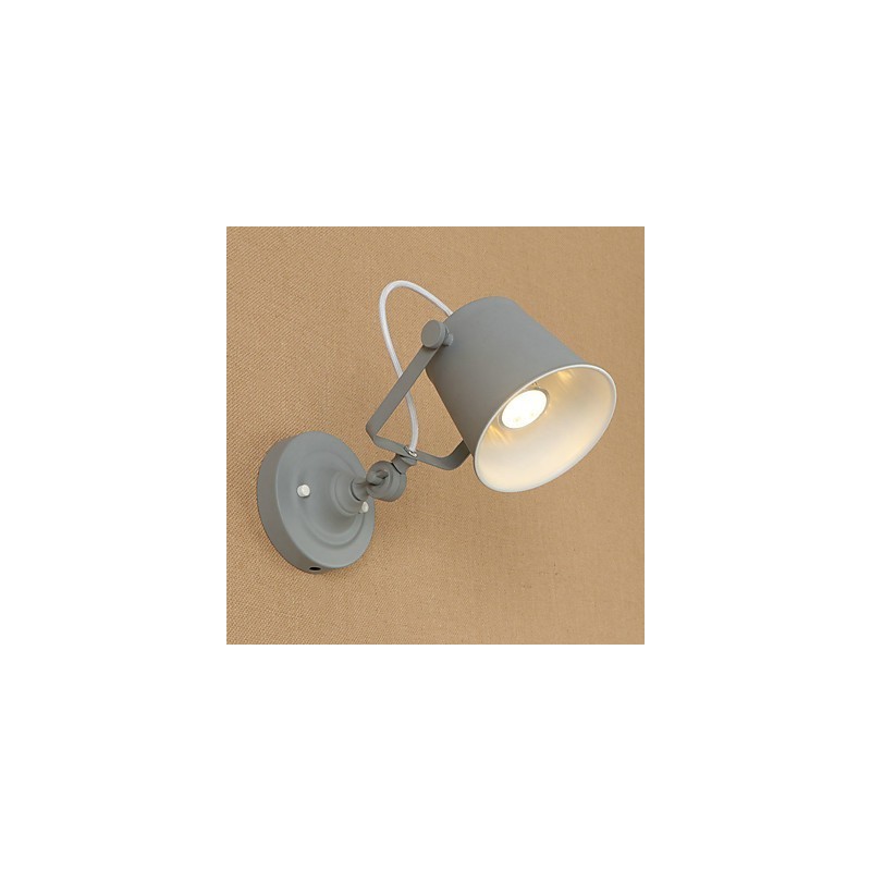 Applique da parete country retrò regolabile con braccio oscillante e protezione occhi, 5 W