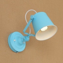 Applique da parete country retrò regolabile con braccio oscillante e protezione occhi, 5 W