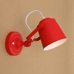 Applique da parete country retrò regolabile con braccio oscillante e protezione occhi, 5 W