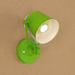Applique da parete country retrò regolabile con braccio oscillante e protezione occhi, 5 W